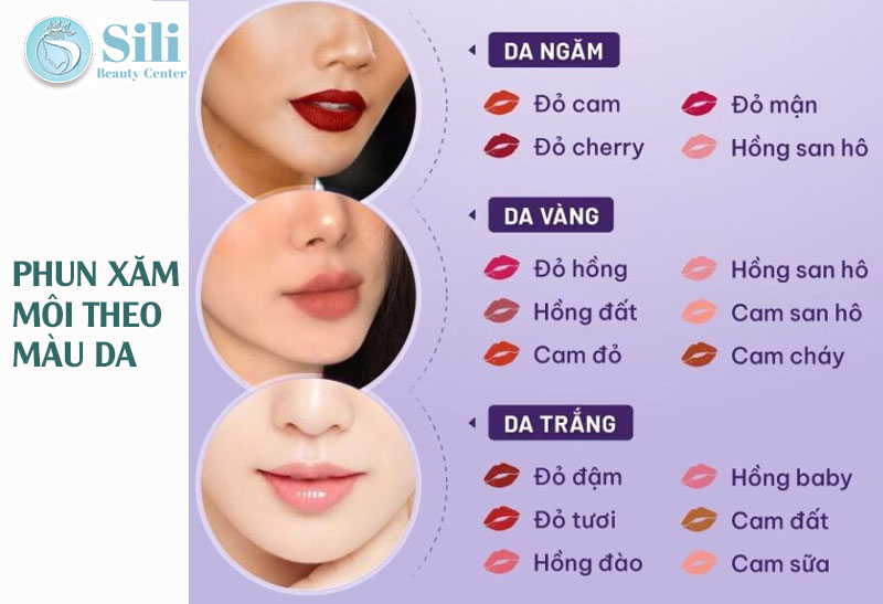 bảng màu phun môi tự nhiên đẹp